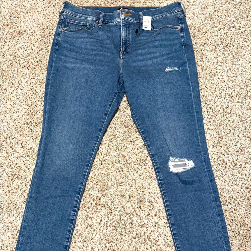 Express Skinny Mid-Rise Distressed Jean